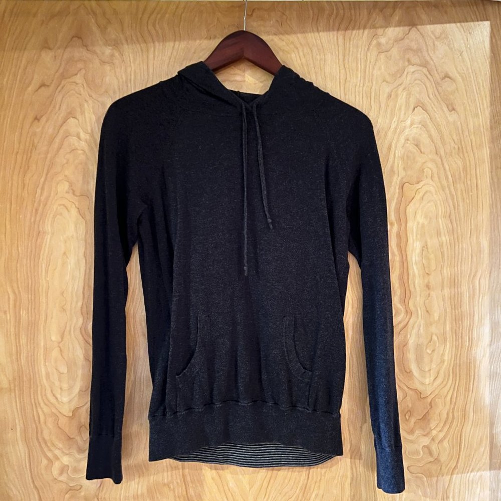 Gap Cotton Knit Hoodie in Gray Women's S